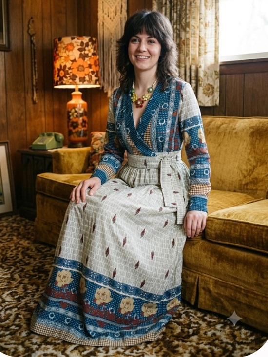 Denise Are There! Dresses & Skirts - Vintage 70’s Denise Are There !patchwork prairie maxi dress boho wrap bodice S